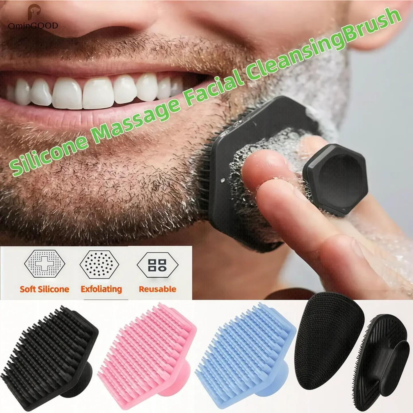 Brosse Exfoliante Visage en Silicone Douce 4