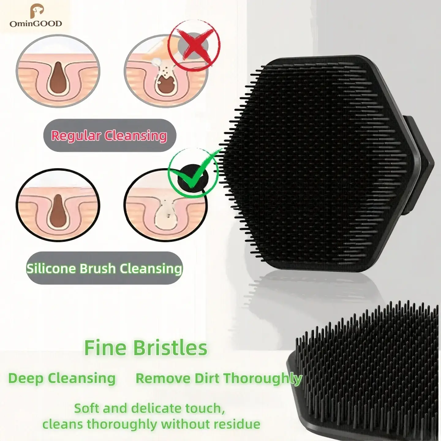 Brosse Exfoliante Visage en Silicone Douce 5