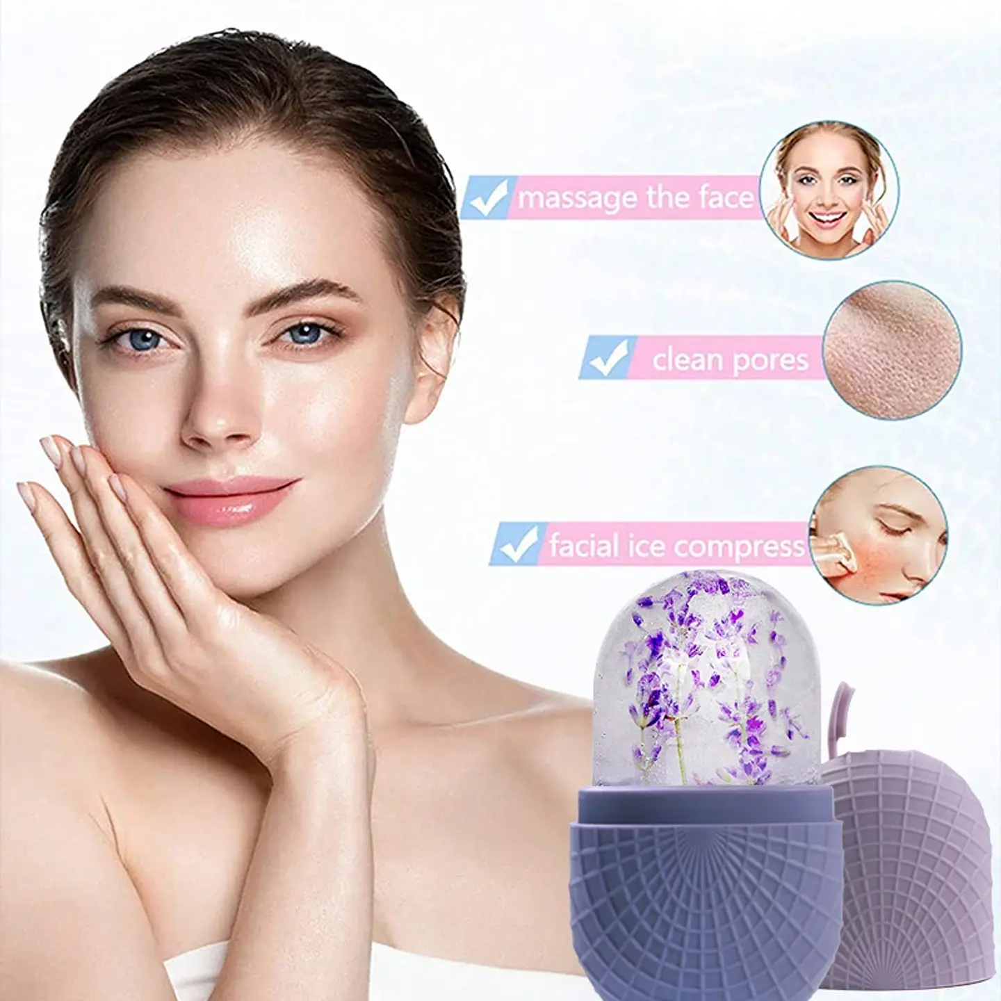 Rouleau de Glace Visage – Soin Rafraîchissant Réutilisable 5