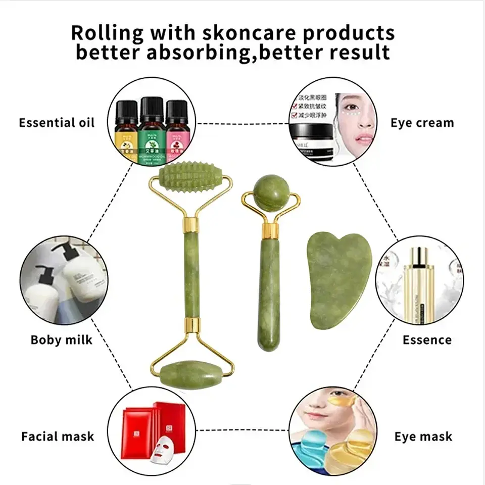 Rouleau de Jade & Gua Sha – Soin Visage Naturel 21