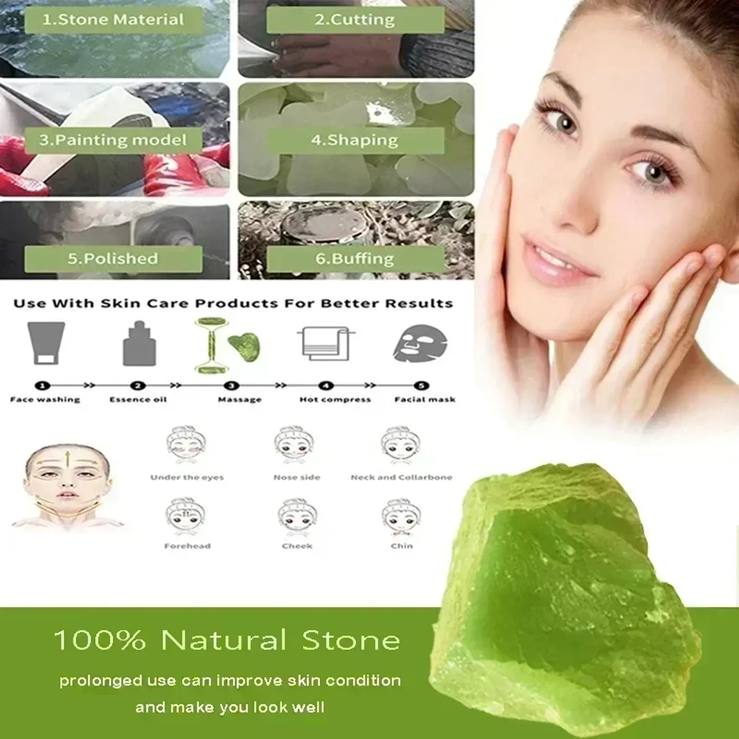 Rouleau de Jade & Gua Sha – Soin Visage Naturel 29