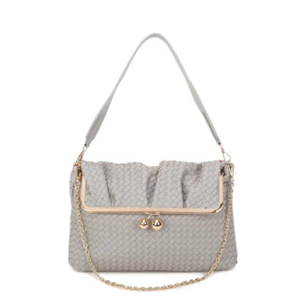 Sac bandoulière en paille silhouette ronde 1