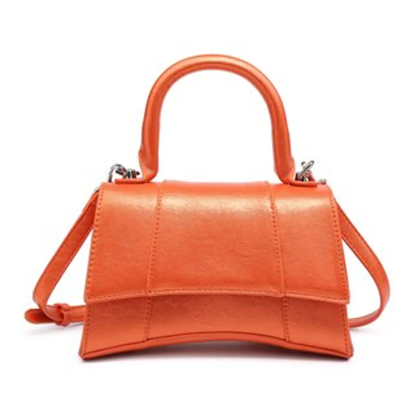 Sac bandoulière en cuir surpiqûres apparentes 1
