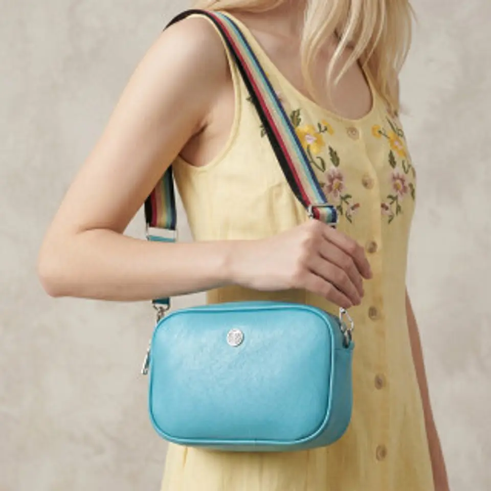 Sac bandoulière en cuir avec anse réglable 1
