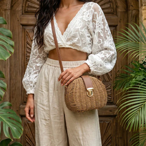 Sac bandoulière en nylon avec bandoulière réglable