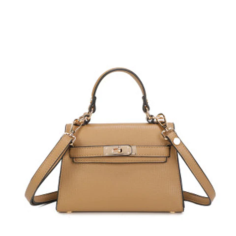 Sac bandoulière en paille tressage bicolore