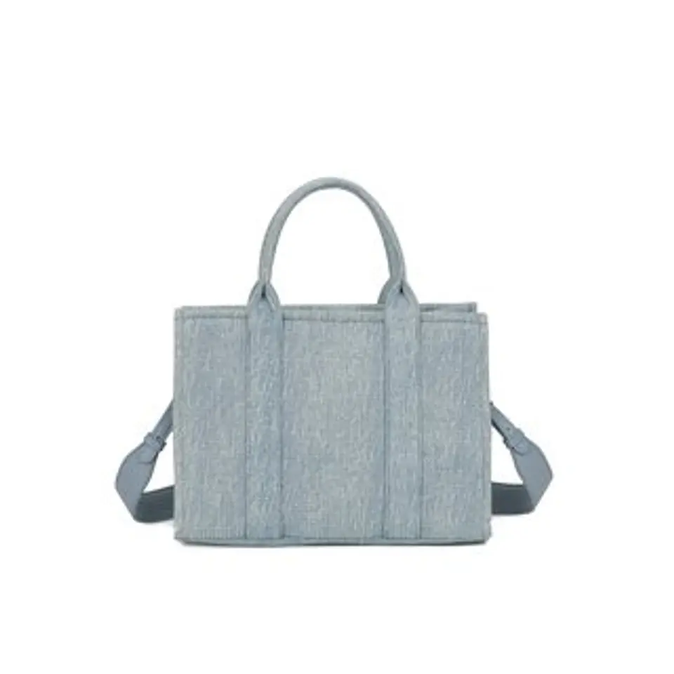 Sac shopping en jean denim strass étincelants 1