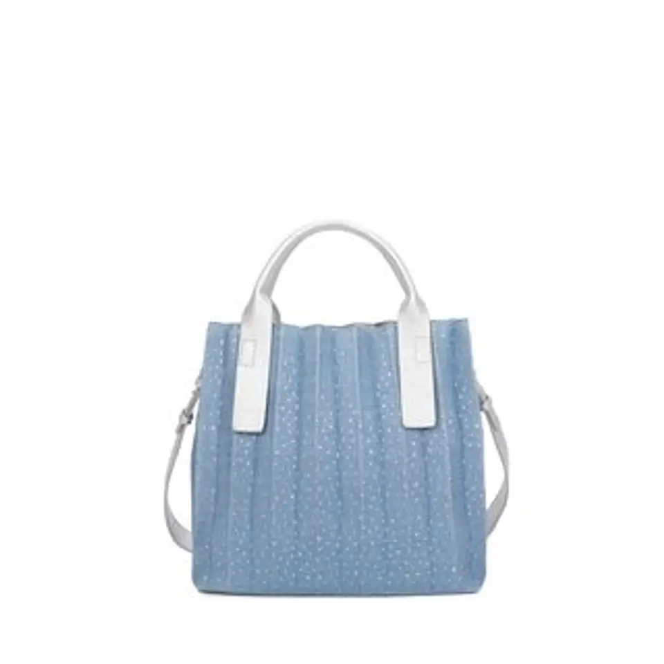 Sac cabas en toile denim étoiles brillantes 1