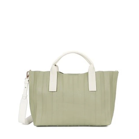 Sac cabas rectangulaire plissé finitions élégantes