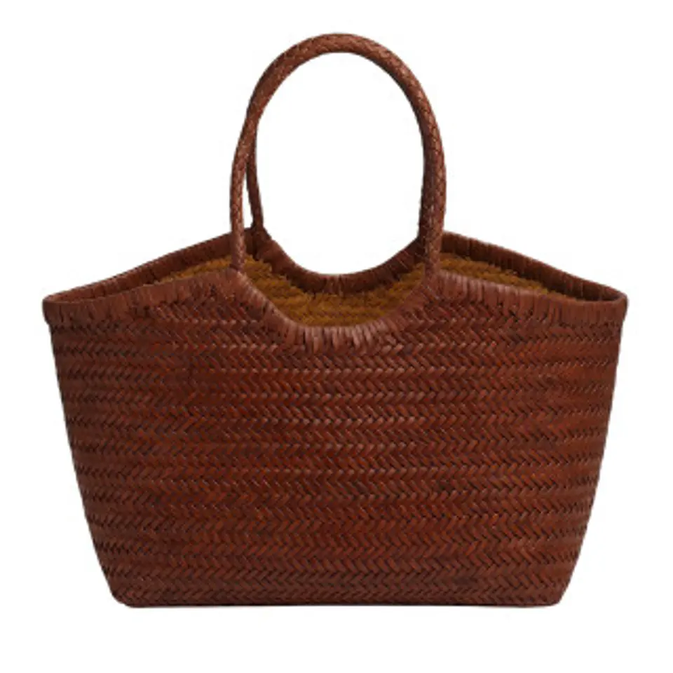 Sac cabas en cuir véritable texture grainée 1