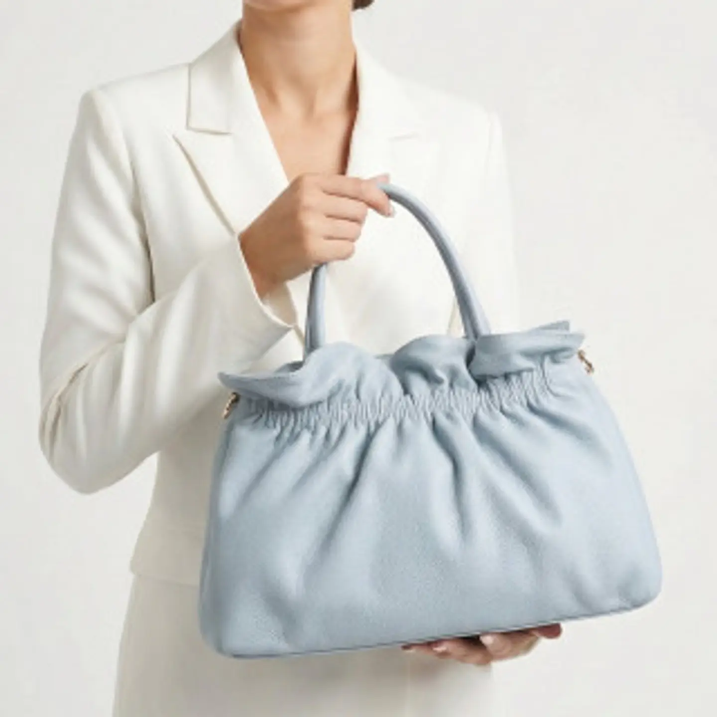 Sac cabas plissé forme bonbon style original 1