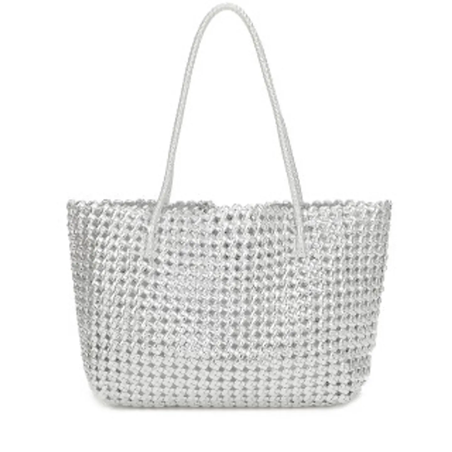 Sac de plage artisanal mailles ajourées bohème 1
