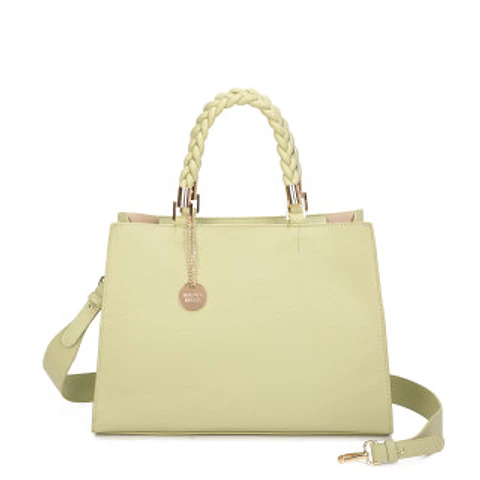 Sac cabas moderne anse tressée géométrique