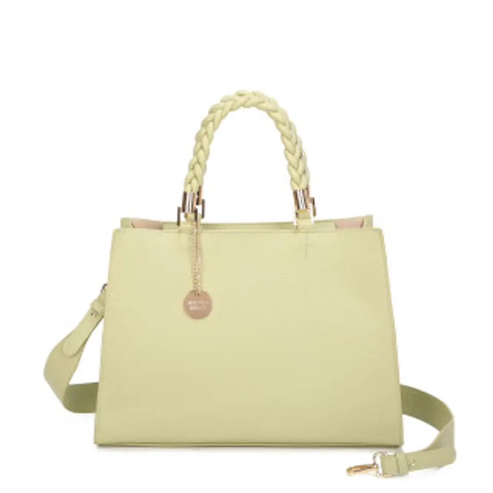 Sac cabas moderne anse tressée géométrique 1