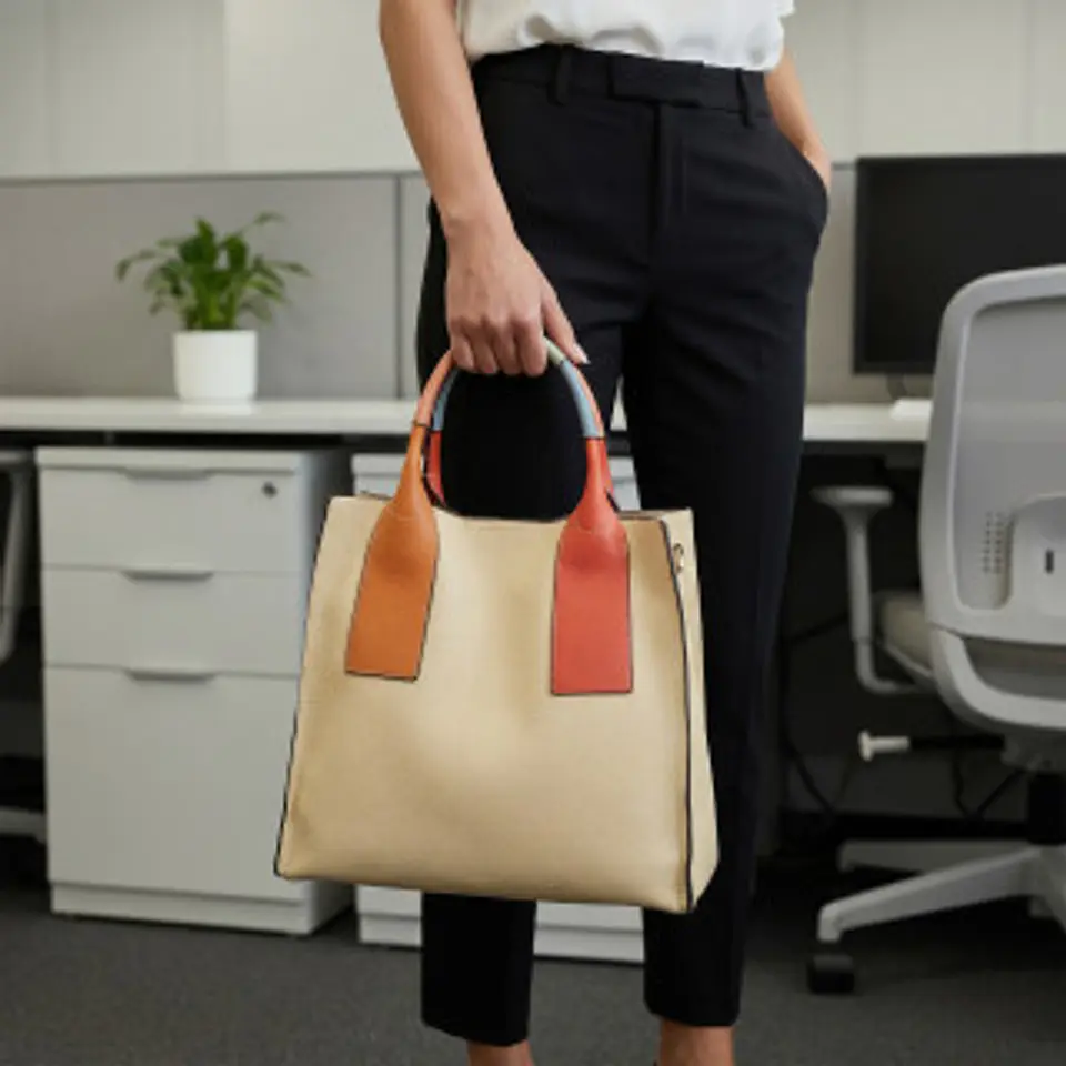 Sac de plage multicolore anses résistantes 1