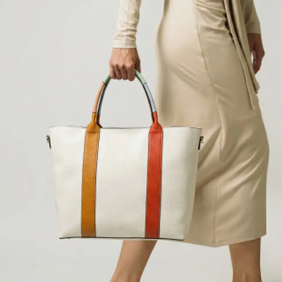 Grand cabas multicolore pour le shopping 1