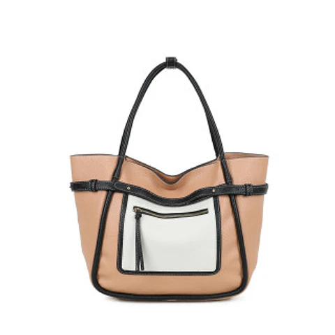 Sac cabas bicolore élégant contraste moderne