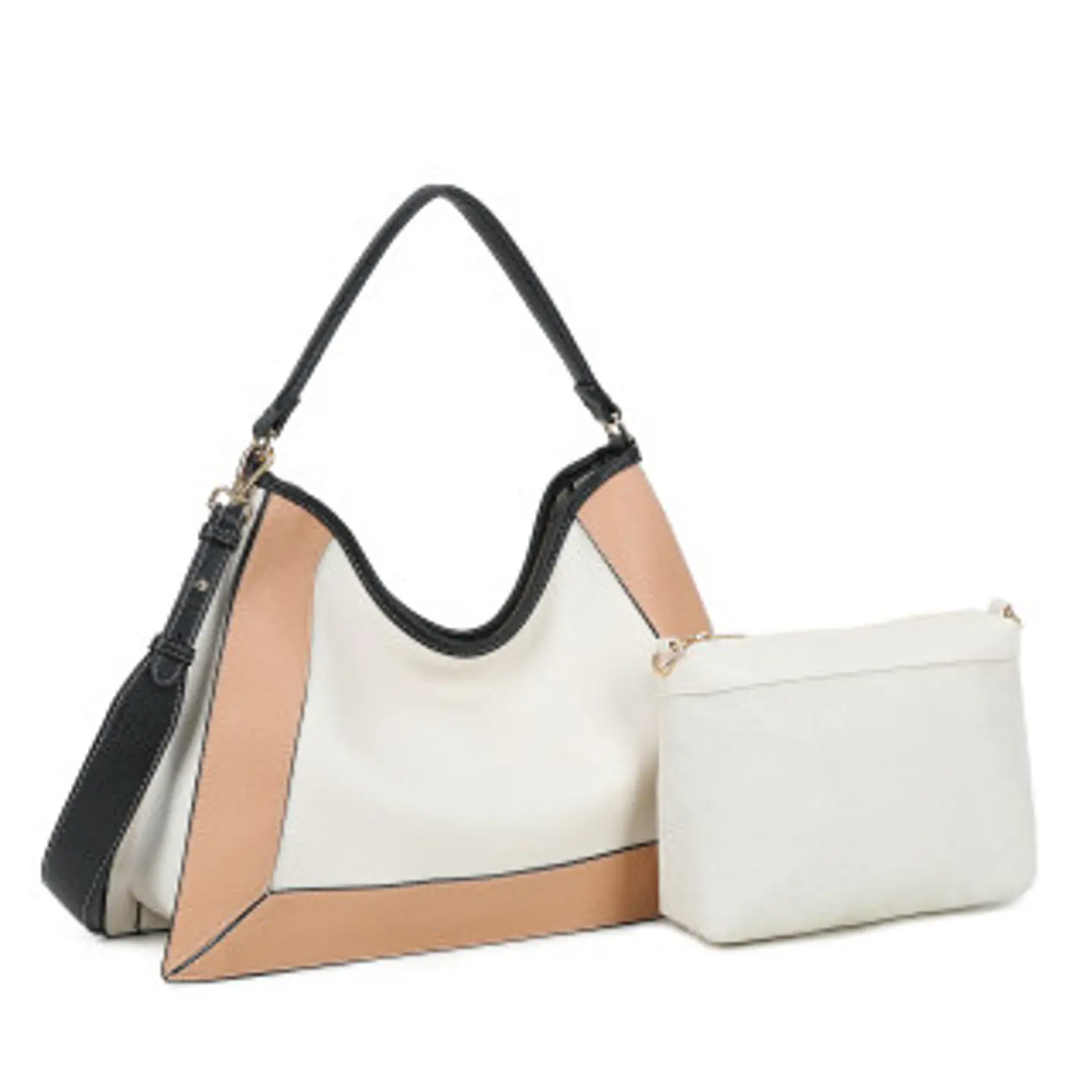Sac de ville bicolore style contemporain 1