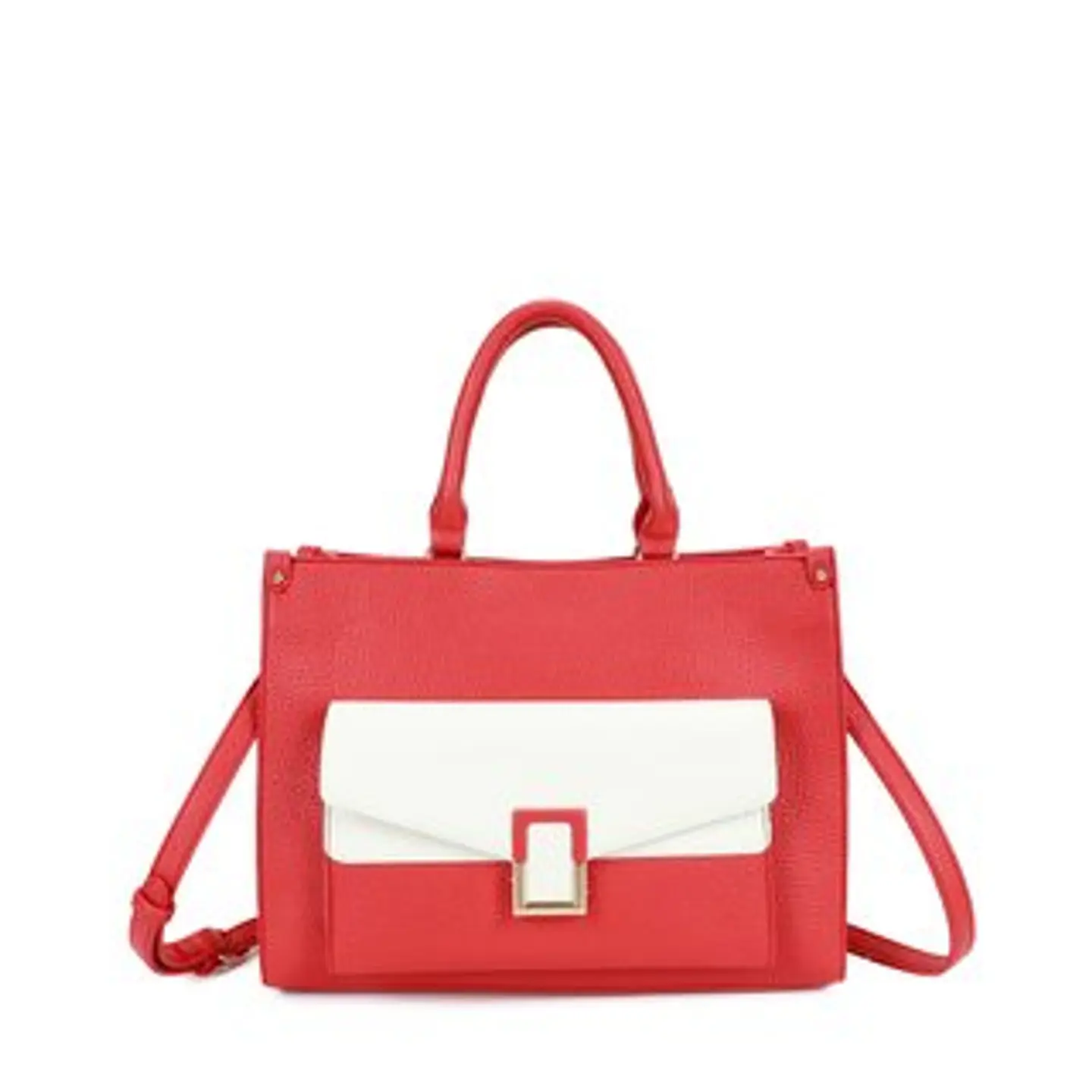 Sac shopping bi matière contrasté tendance 1