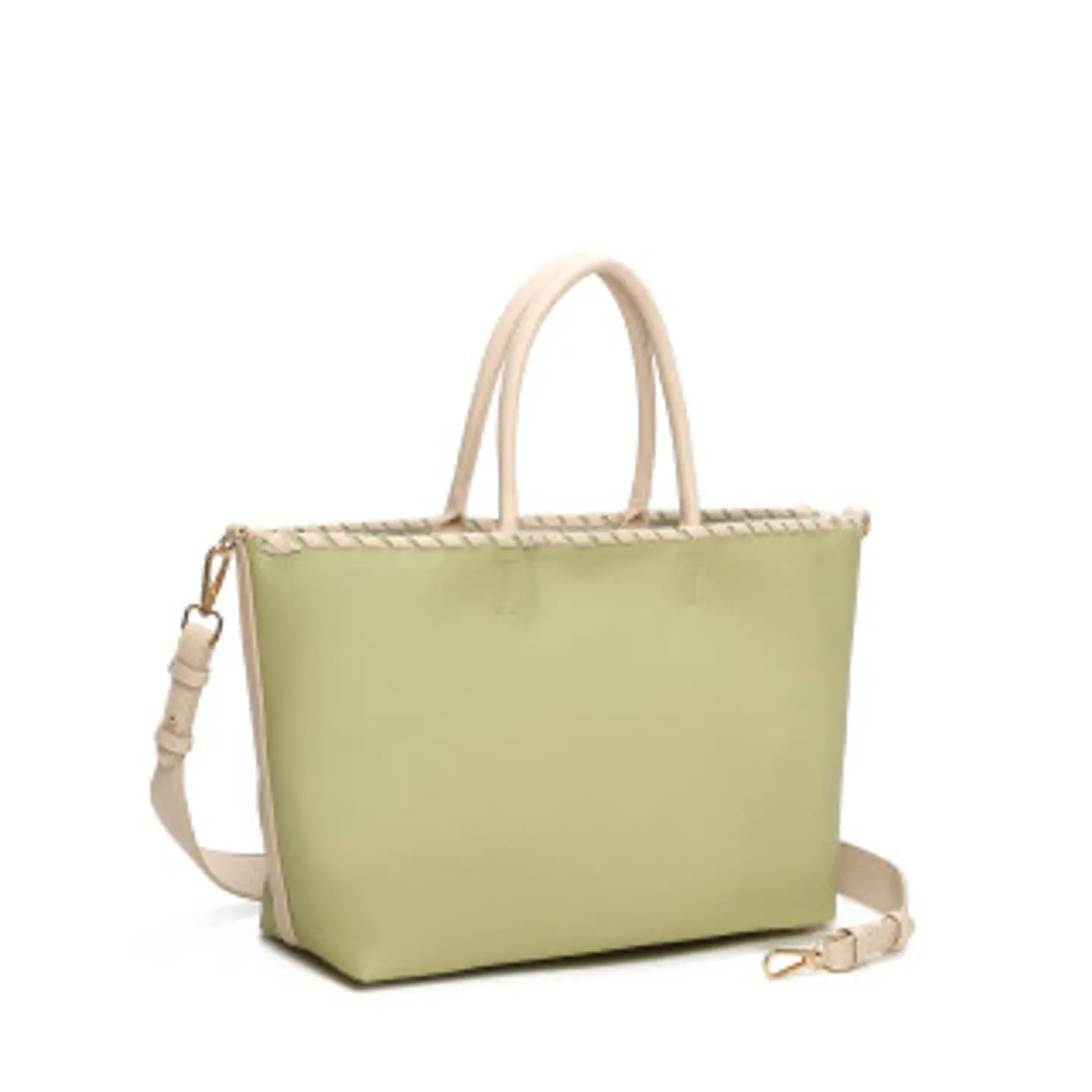 Cabas estival tressé main look naturel 1