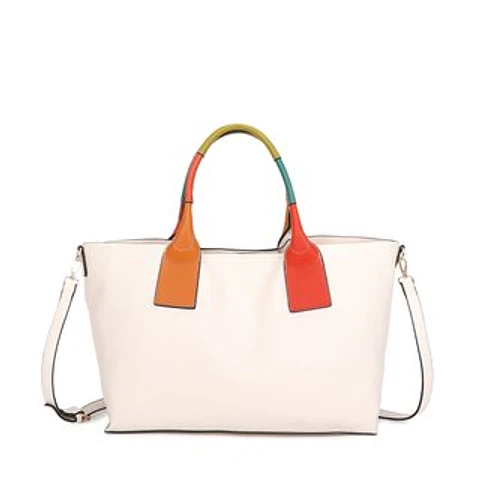 Sac shopping fermeture éclair bandoulière multicolore