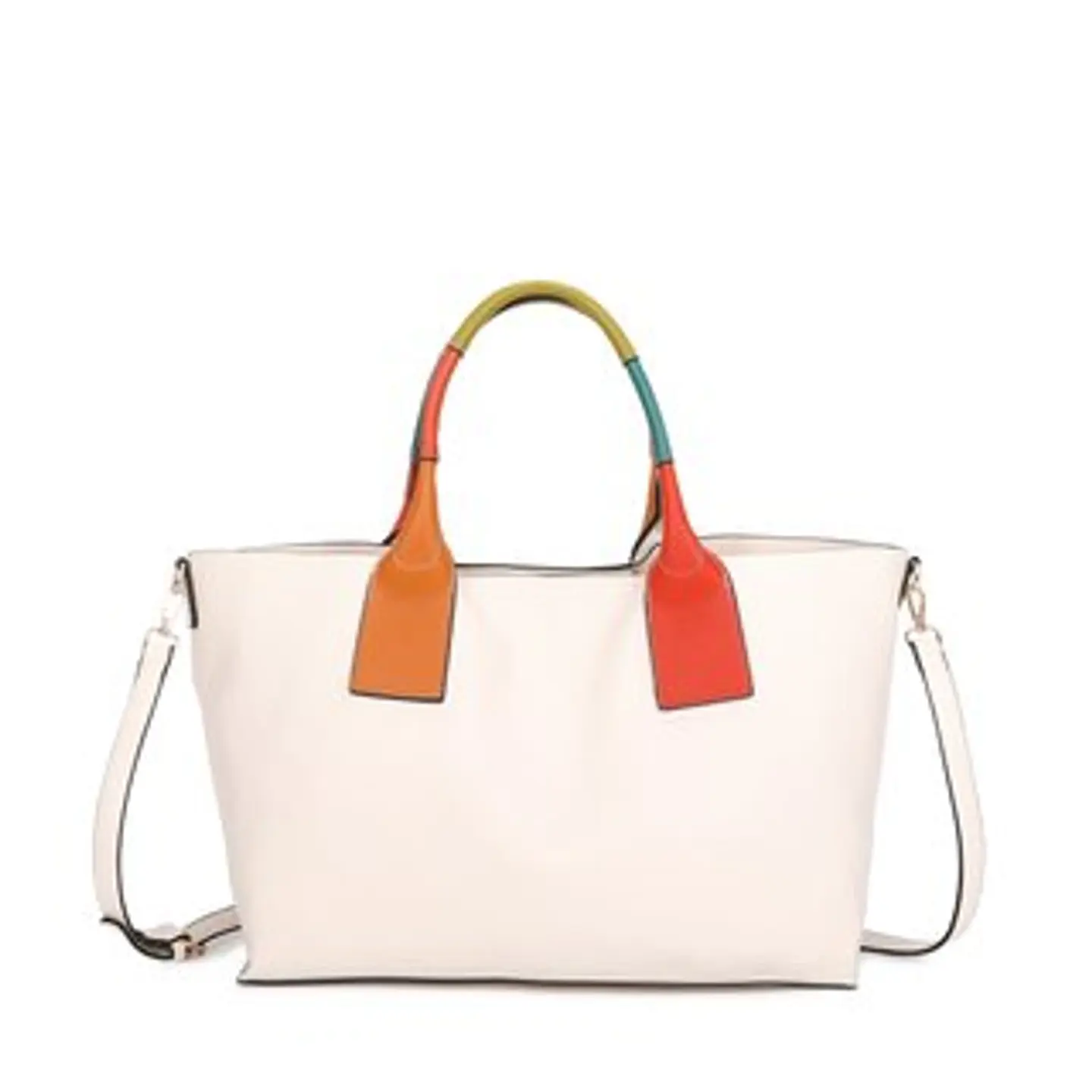 Sac shopping fermeture éclair bandoulière multicolore 1