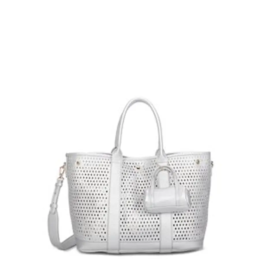 Sac de ville cuir perforé petits trous 1