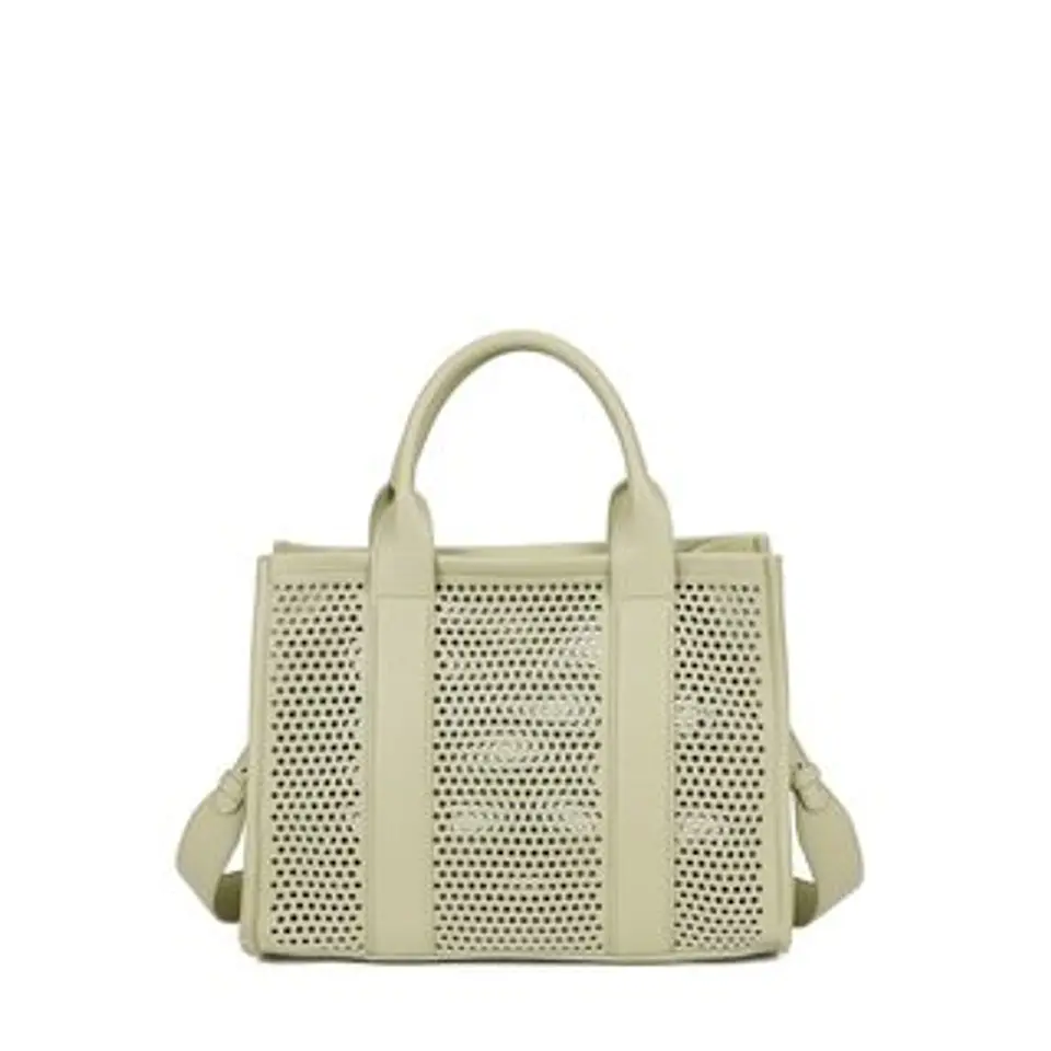 Sac cabas ajouré texture géométrique légère 1