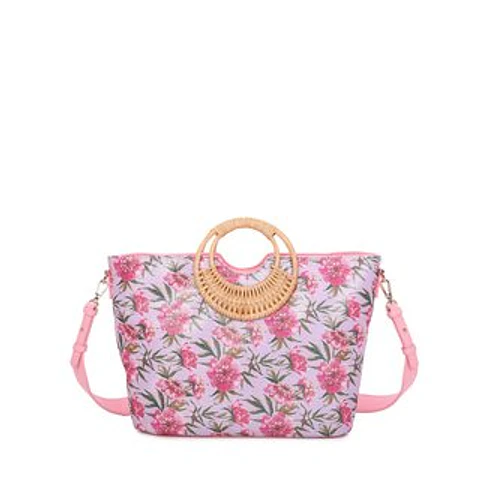 Sac shopping motif fleuri look estival