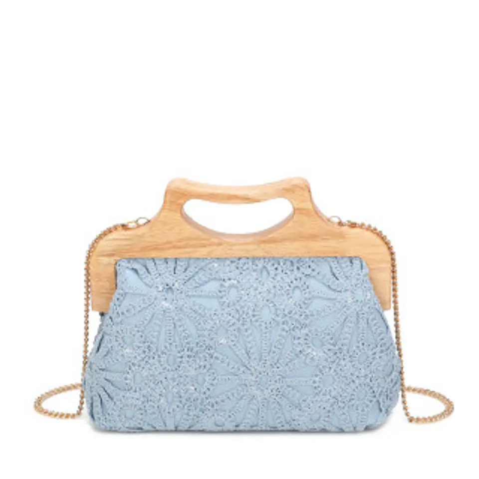 Sac à main dentelle blanche broderie fine ajourée 1