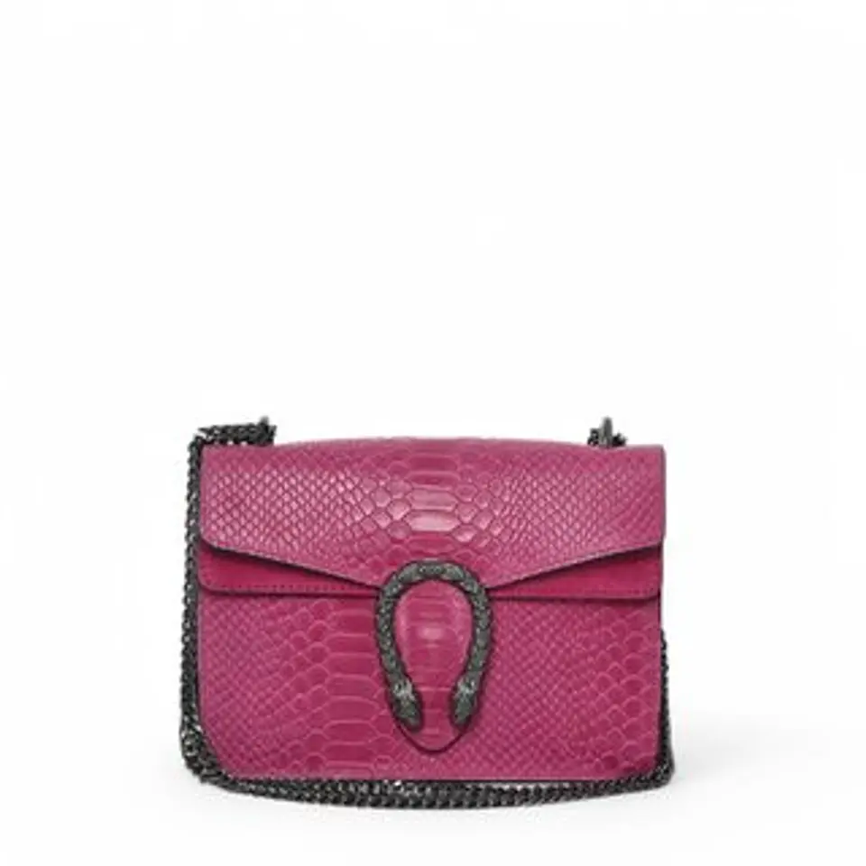 Sac bandoulière de ville cuir brillant reflets glamour 1