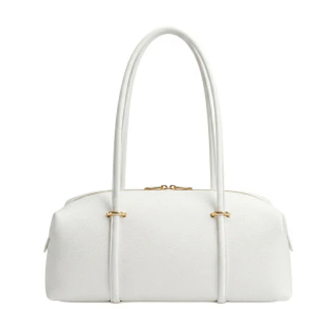Sac bandoulière chic cuir grainé bijou de sac suspendu