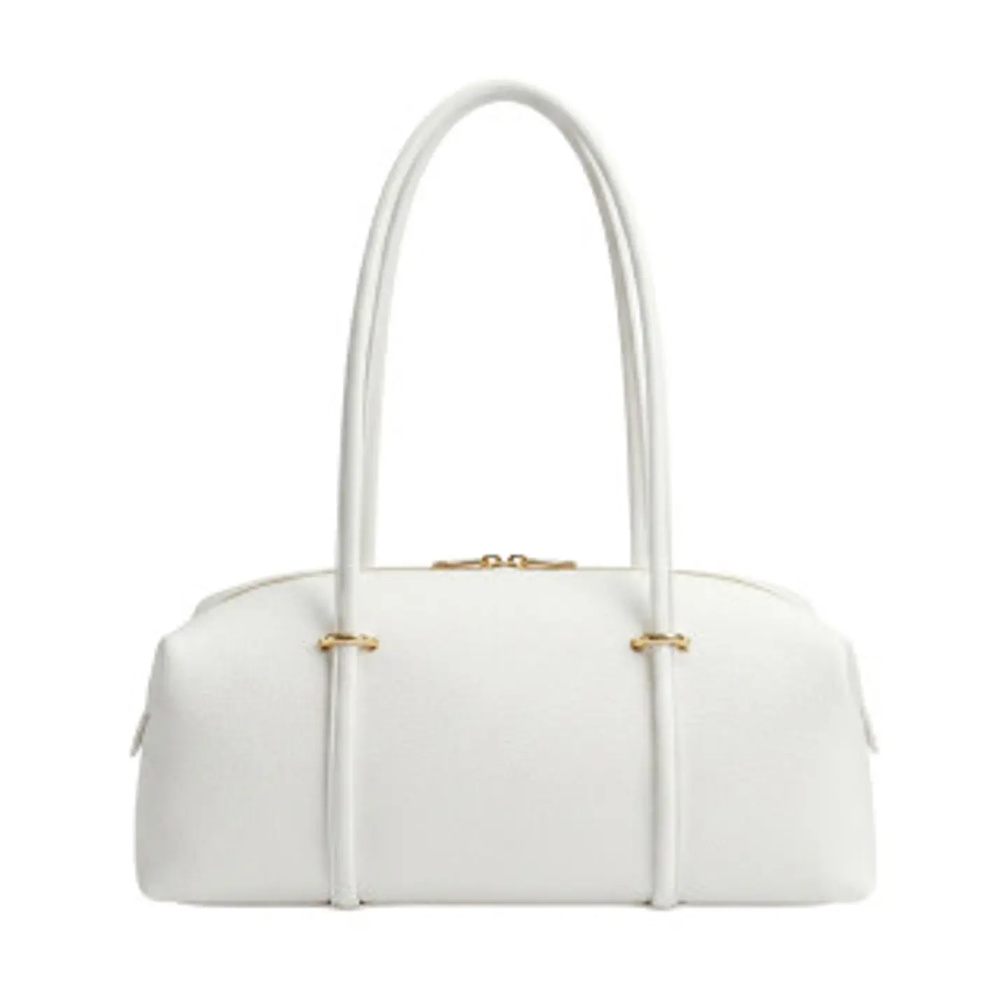 Sac bandoulière chic cuir grainé bijou de sac suspendu 1