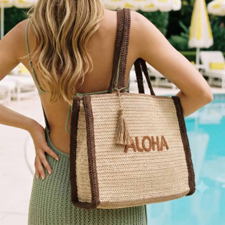 Sac cabas paille traditionnel fait main charme naturel intemporel 1