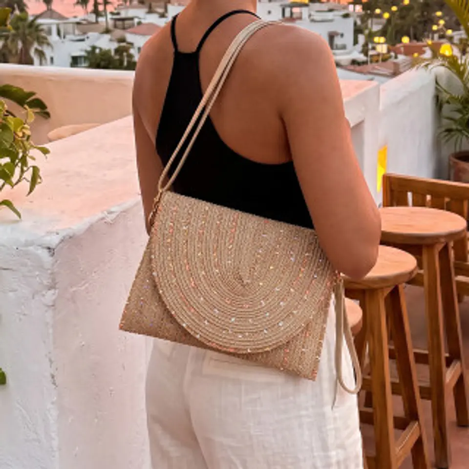 Grand sac panier osier véritable anses longues confort absolu 1