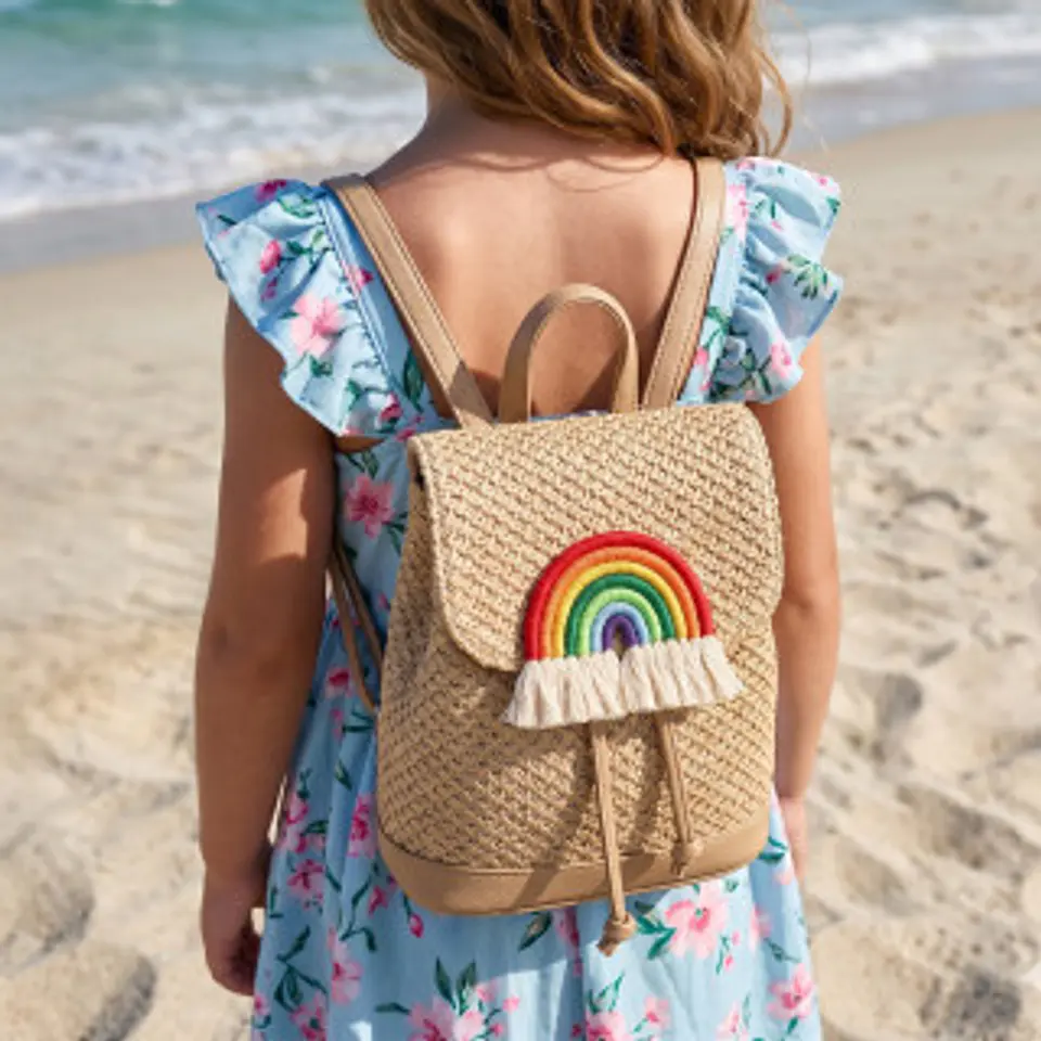 Sac de plage grande taille paille volume généreux shopping 1