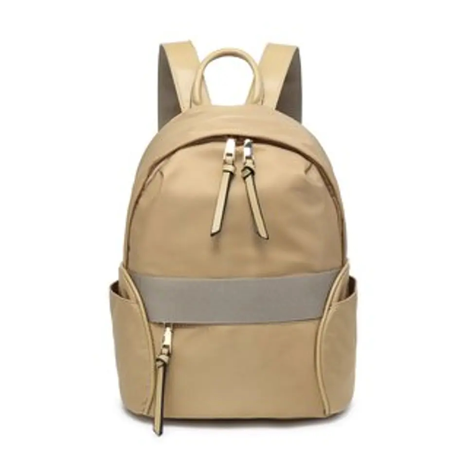 Sac à dos de ville nylon poche avant plaquée fermeture rapide 1