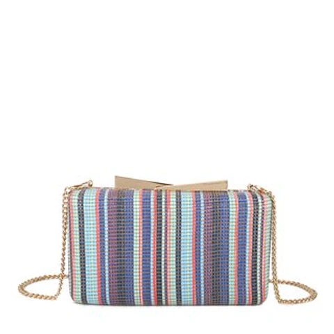 Pochette raphia femme dragonne poignet amovible tressage bohème fait hand