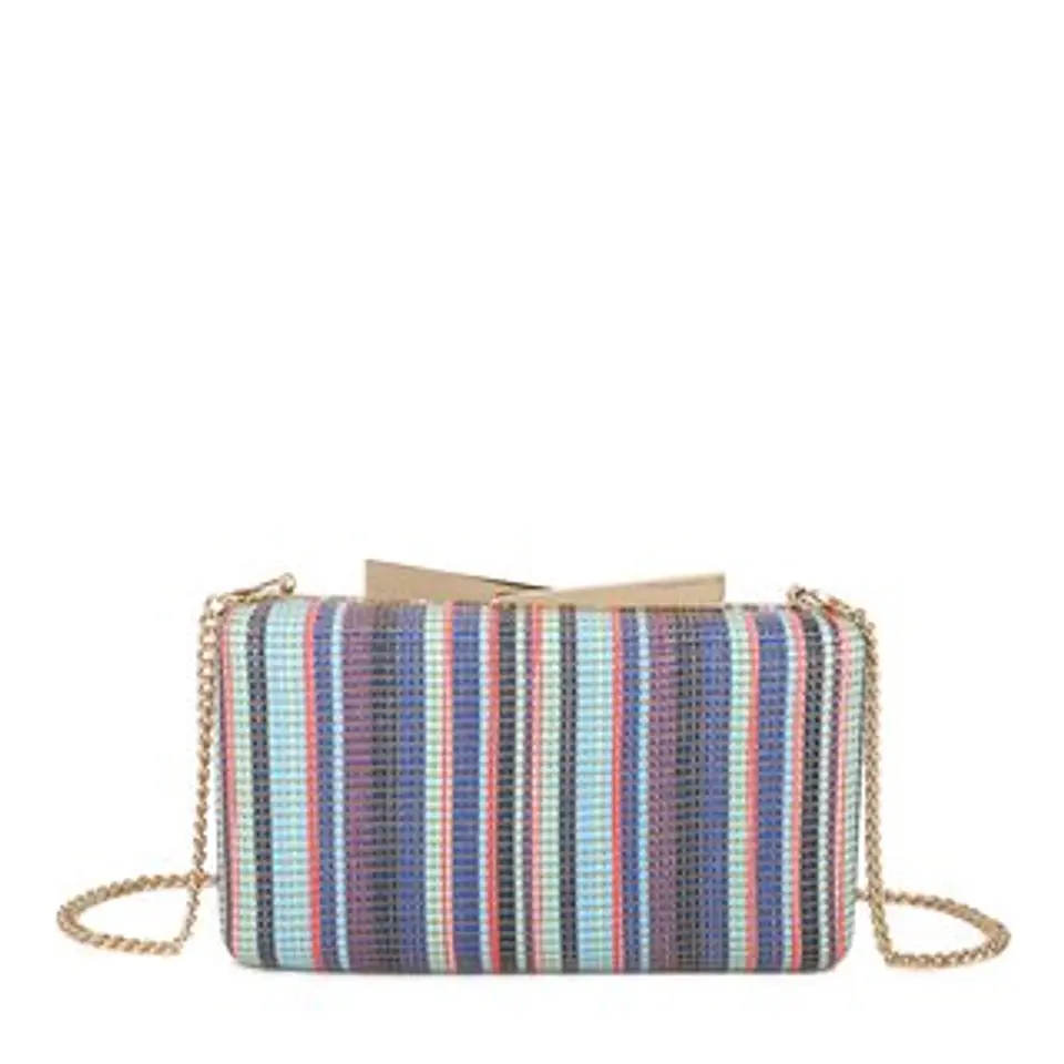 Pochette raphia femme dragonne poignet amovible tressage bohème fait hand 1