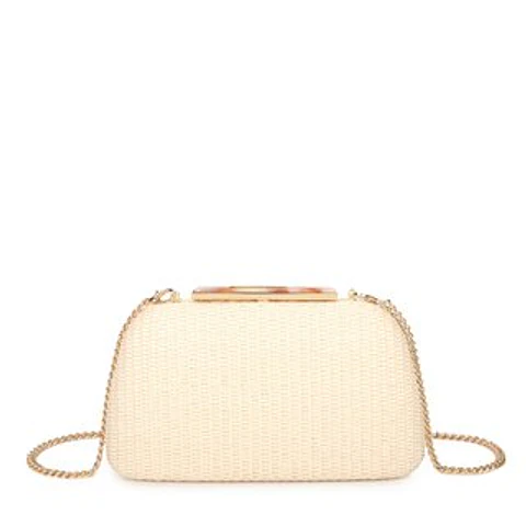 Pochette raphia franges fines style folk ouest mouvement fluide mode