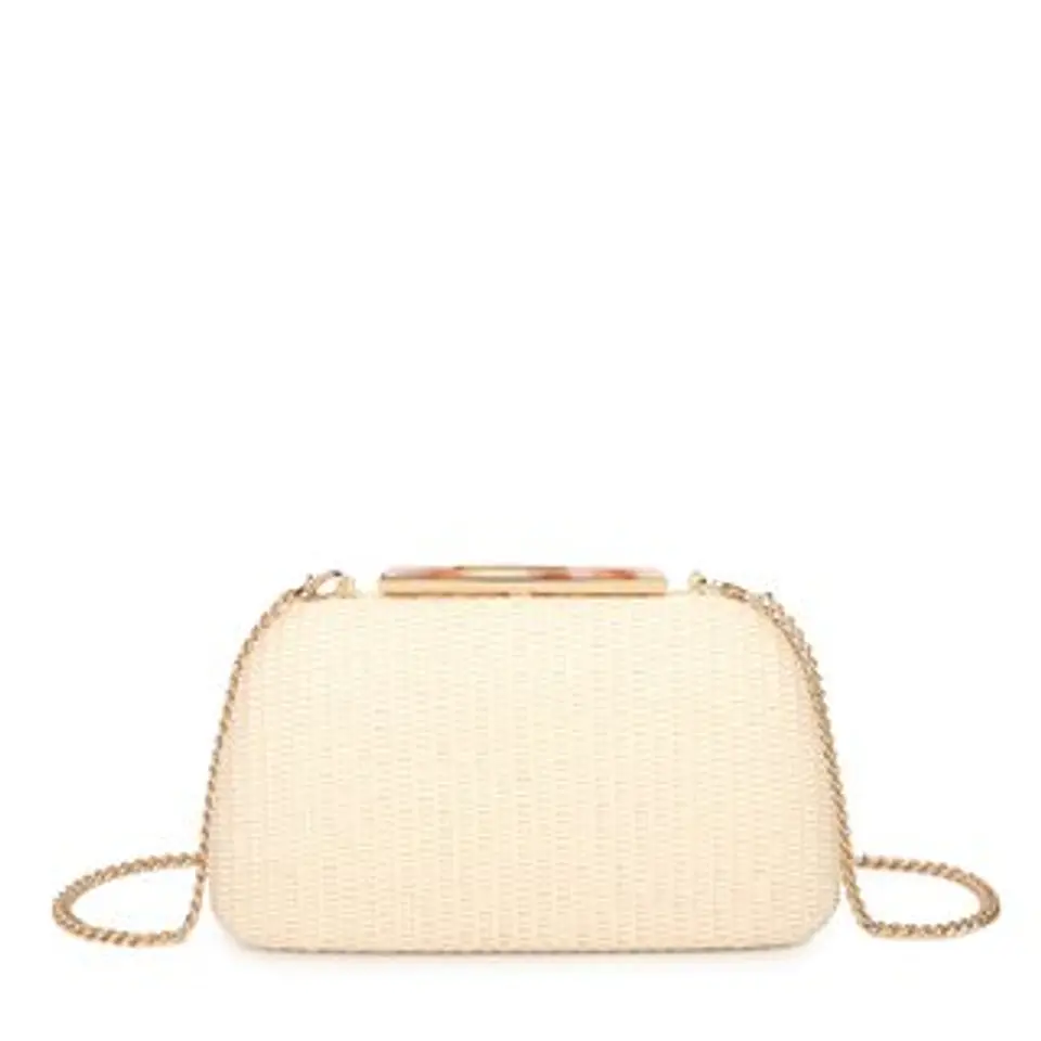 Pochette raphia franges fines style folk ouest mouvement fluide mode 1
