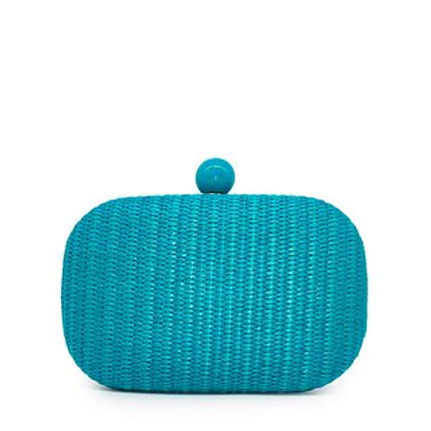 Pochette raphia estival palette couleurs pastel fraîches terrasse chic