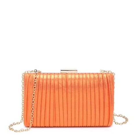 Pochette urbaine tissu brillant format plat compact léger événement