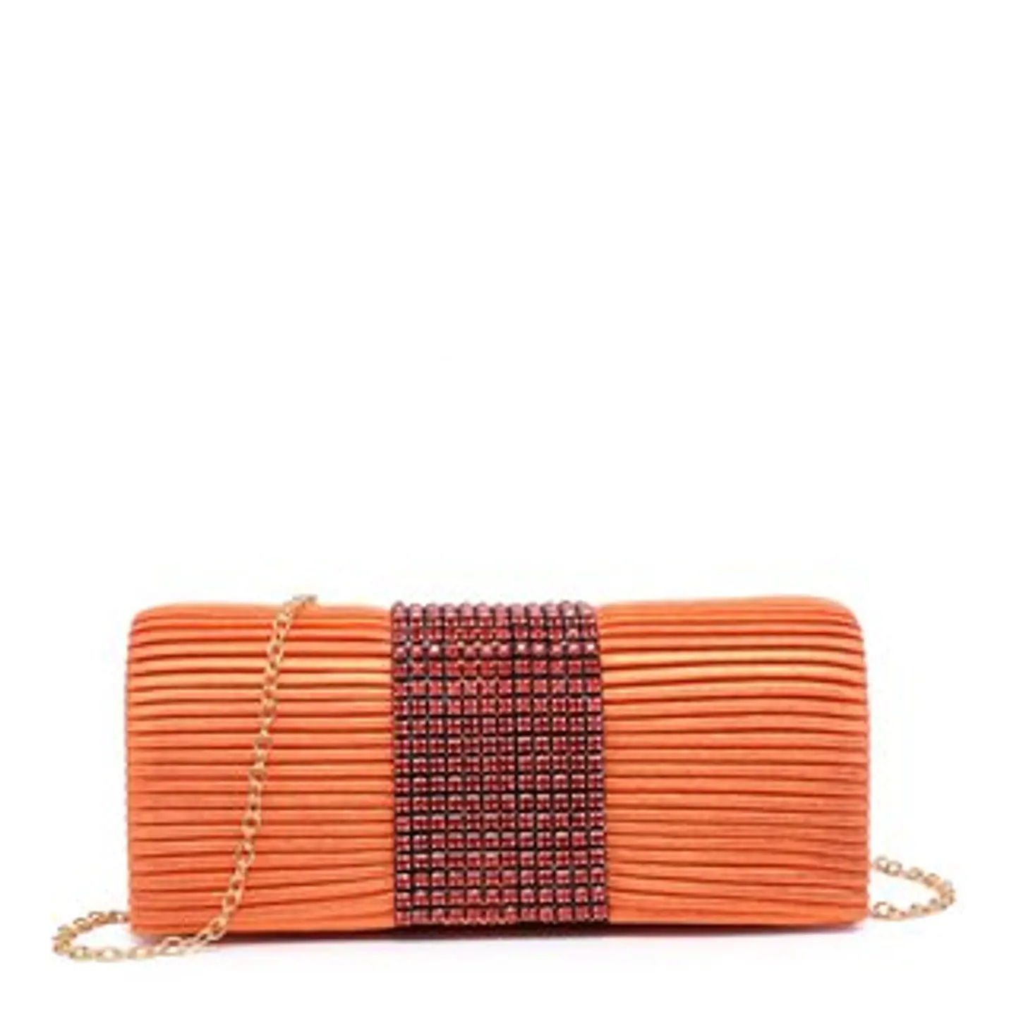 Pochette soirée tissu brillant sangle sangle chaîne dorée maroquinerie luxe 1