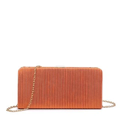 Pochette tendance tissu brillant fermeture bouton magnétique rapide pratique