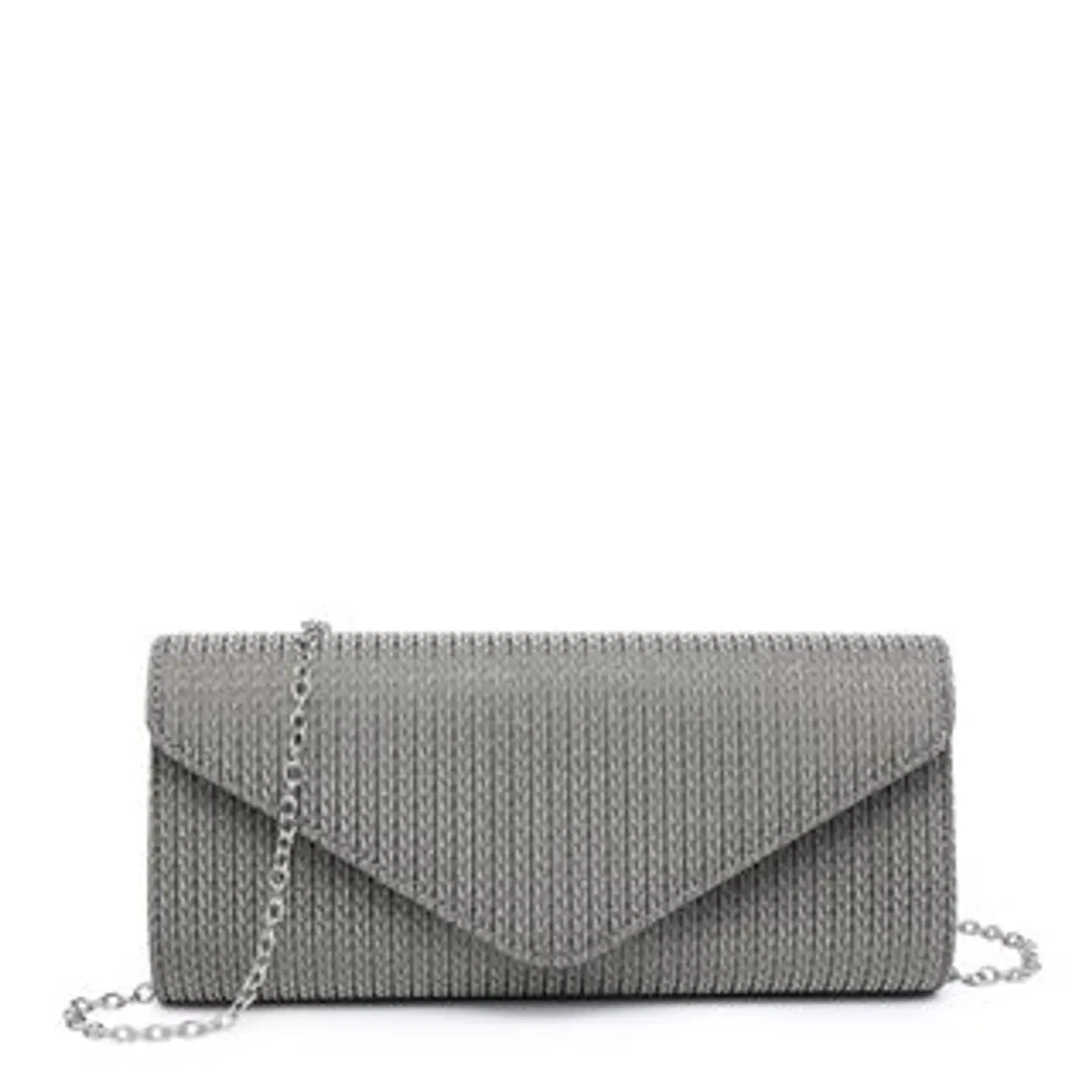 Pochette chic tissu brillant plissé effet drapé volume fluide mode 1