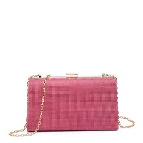 Pochette enveloppe pour femme classique rabat pointu cuir grainé luxe