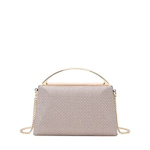 Pochette rectangulaire pour femme structure rigide boîte minimaliste moderne