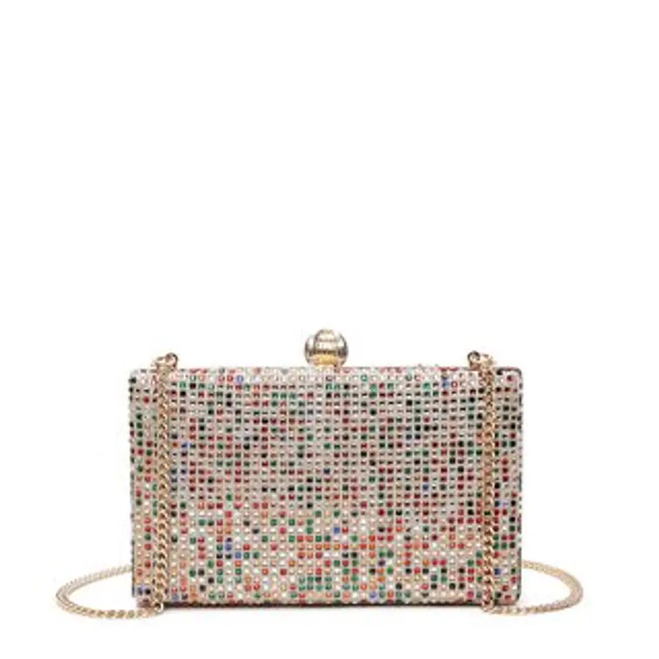 Pochette rectangulaire chic cuir grainé fentes cartes fonctionnelles pro 1