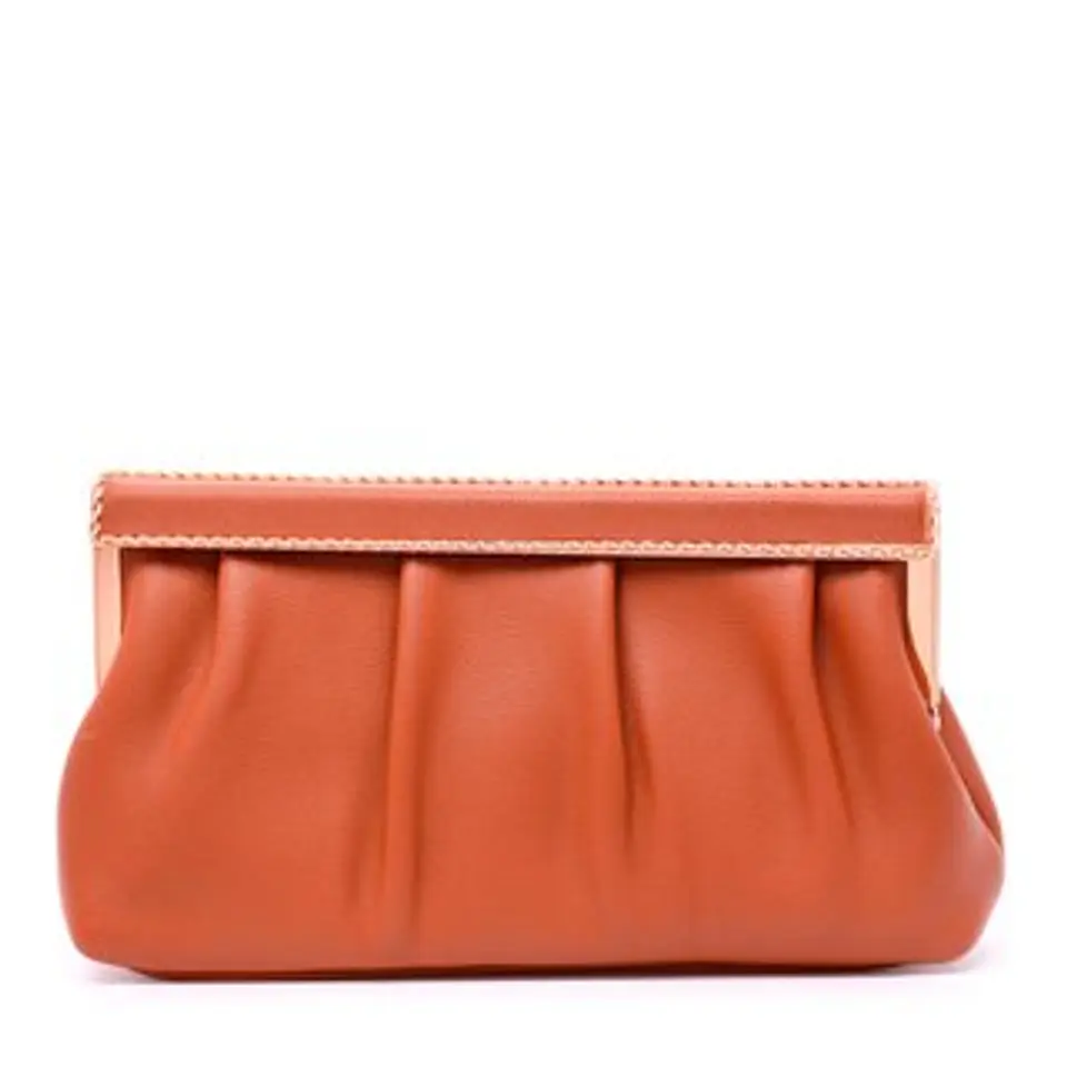 Pochette rectangulaire contemporaine motifs gravés relief géométrique unique  1